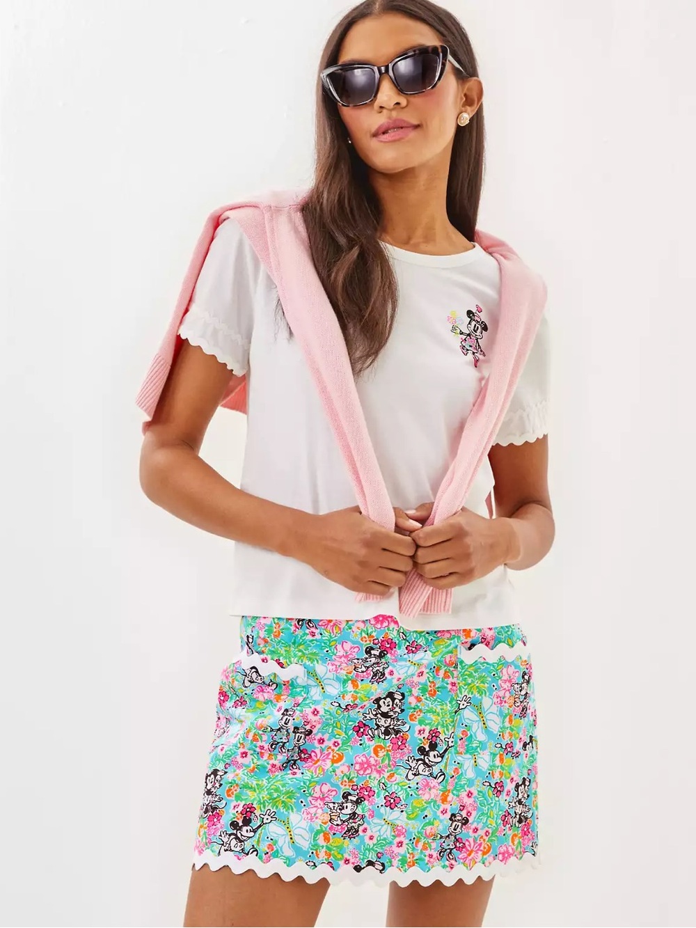 Lilly Pulitzer Lilly Hearts Disney Gardner Mini Skort Size 0
